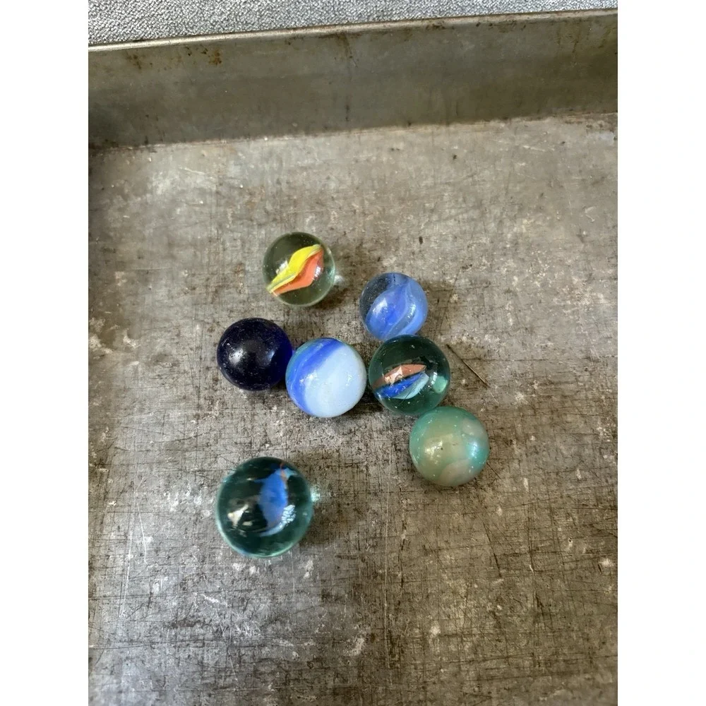 Vintage Swirl Shooter Marble‎ Lot Of 7